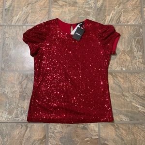 DKNY Sparkle Collection Short Sleeve Shirt